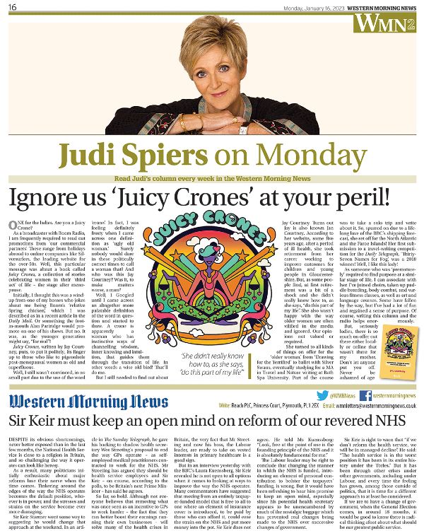 Judi Spiers article in WMN