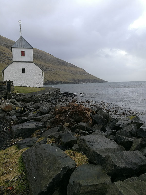 Faroe Island building on the coast